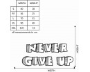 Never Give Up Quotes Wall Decal Motivational Vinyl Art Stickers